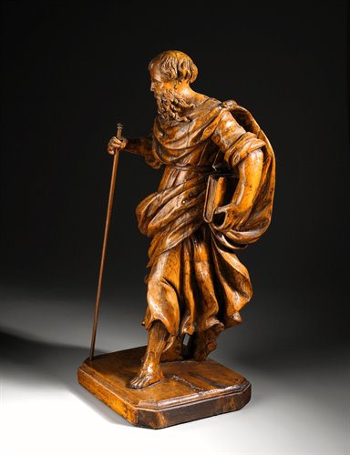 « Saint Paul l'Apôtre » Sculpture en bois massif 